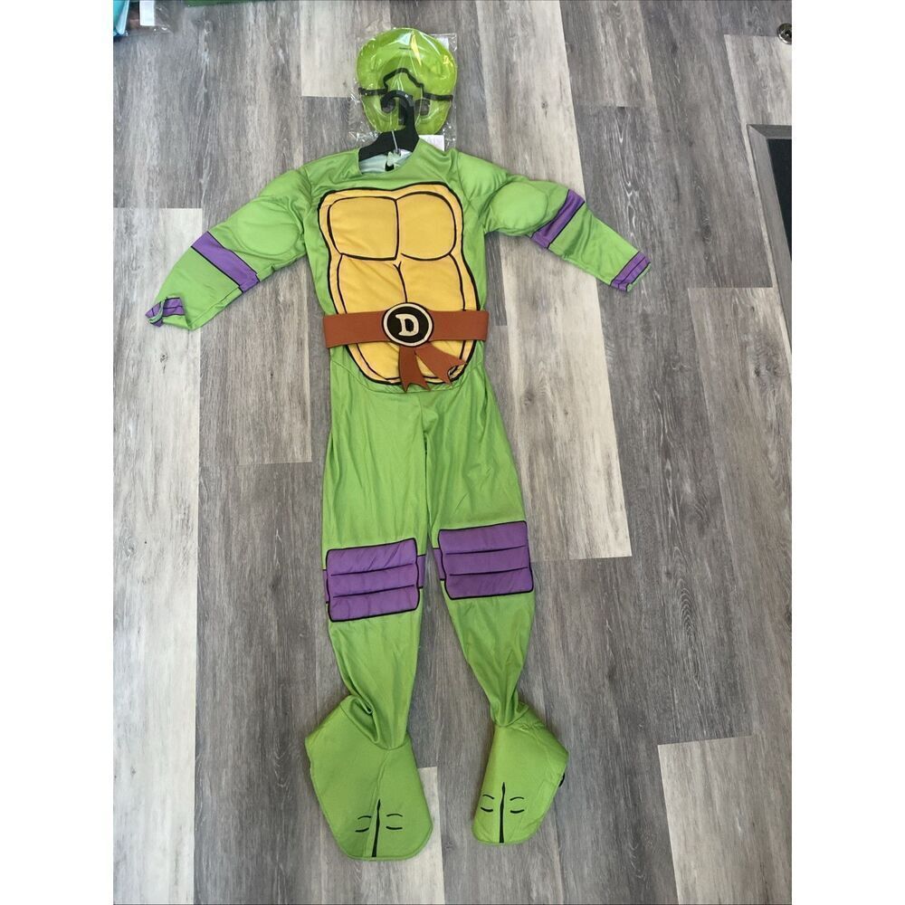 Donatello Teenage Mutant Ninja Turtles New Padded Costume kids Boy's Large 10/12